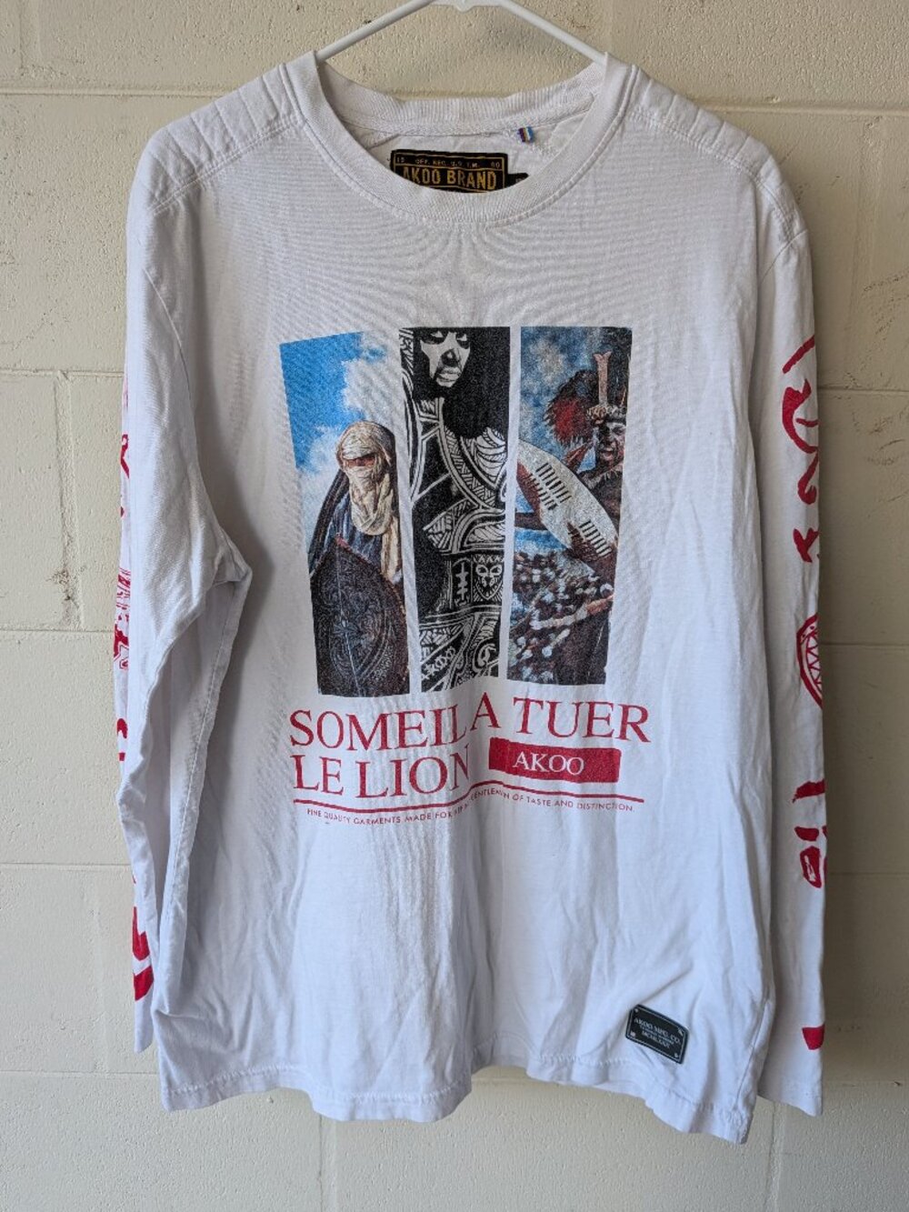 Vintage Akoo Brand Long Sleeve Shirt Size XLarge White